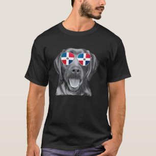 Schwarzer Labrador Retriever Hund Dominikanische F T-Shirt