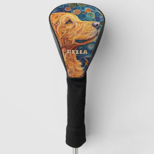 Schwarzer Labrador Retriever Hund Golf Headcover