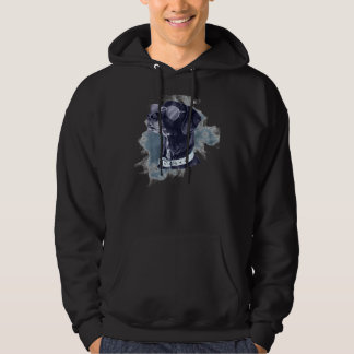 Schwarzer Labrador Retriever Hund mit Brille Hund Hoodie