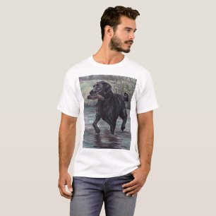 Schwarzer Labrador-Retriever-Hundekunst-T - Shirt