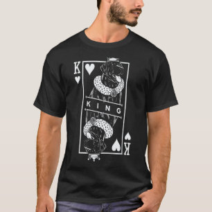 Schwarzer Labrador Retriever King Of Hearts Lustig T-Shirt