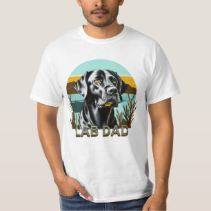 Schwarzer Labrador Retriever   Lab Dad T-Shirt
