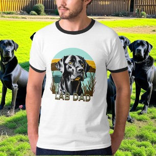 Schwarzer Labrador Retriever Lab Dad T-Shirt