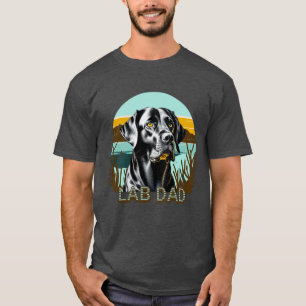 Schwarzer Labrador Retriever   Lab Dad T-Shirt