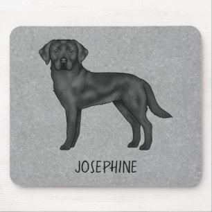 Schwarzer Labrador Retriever Lab Hund Benutzerdefi Mousepad