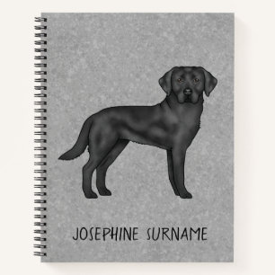 Schwarzer Labrador Retriever Lab Hund Benutzerdefi Notizbuch