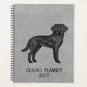 Schwarzer Labrador Retriever Lab Hund Benutzerdefi Planer