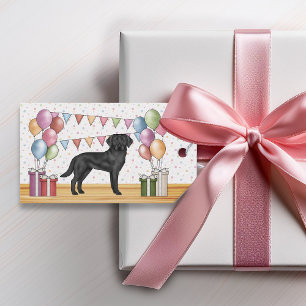 Schwarzer Labrador Retriever Lab Hund Farbige Gebu Geschenkanhänger