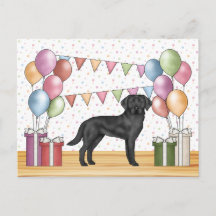 Schwarzer Labrador Retriever Lab Hund Farbige Gebu