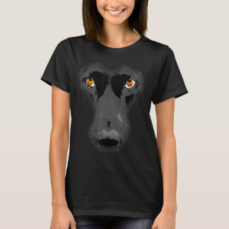 Schwarzer Labrador Retriever Lab Hund Hunde Gesich T-Shirt