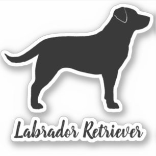 Schwarzer Labrador Retriever Labrador Silhouette S Aufkleber