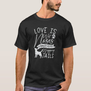 Schwarzer Labrador Retriever Liebe Mein Hund Sagt T-Shirt