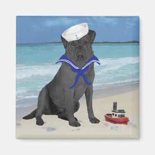 Schwarzer Labrador Retriever Matrose Magnet