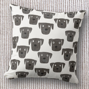 Schwarzer Labrador Retriever Niedlich Kissen