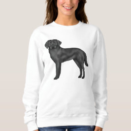 Schwarzer Labrador Retriever Niedlicher Cartoon Do Sweatshirt