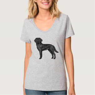 Schwarzer Labrador Retriever Niedlicher Cartoon Do T-Shirt
