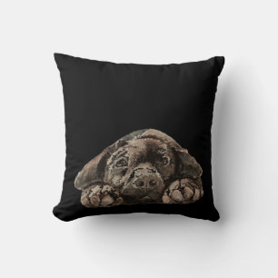 Schwarzer Labrador Retriever Pet Dog Kissen