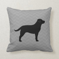 Schwarzer Labrador Retriever Silhouette Herringbon