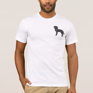 Schwarzer Labrador Retriever Süße Cartoon-Hunde-Ku T-Shirt