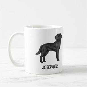 Schwarzer Labrador Retriever Süßer Lab Hund Benutz Kaffeetasse