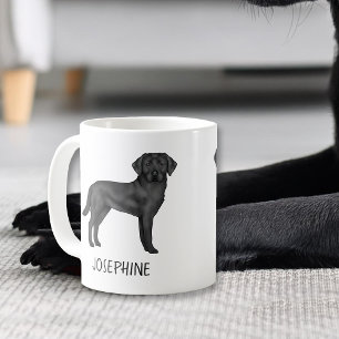 Schwarzer Labrador Retriever Süßer Lab Hund Benutz Kaffeetasse