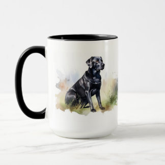Schwarzer Labrador Retriever Tasse