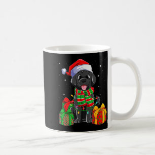 Schwarzer Labrador Retriever Weihnachtslichter Xma Kaffeetasse