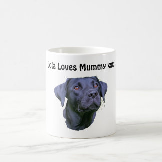 Schwarzer Labrador retriever-Welpe Tasse