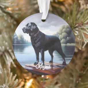 Schwarzer Labrador See Ornament