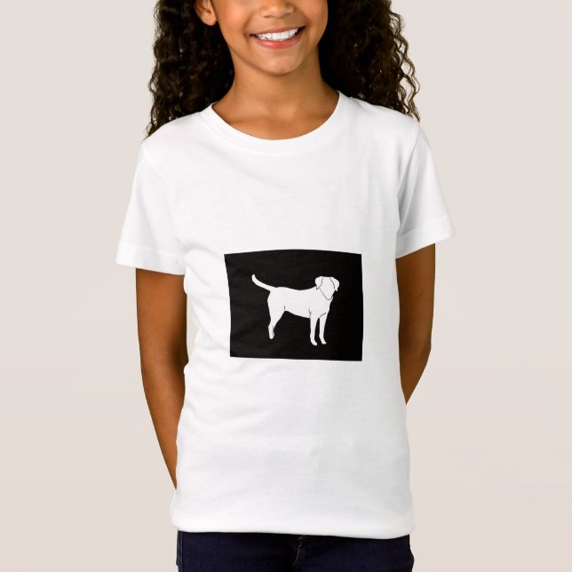Schwarzer Labrador-Shirt-Entwurf T-Shirt (Vorderseite)