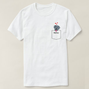 Schwarzer Labrador-Taschen-Welpe T-Shirt