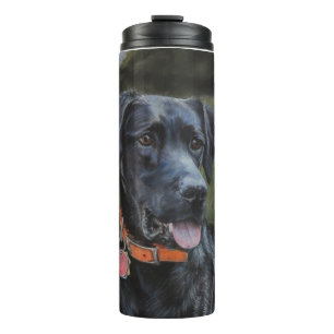 Schwarzer Labrador Thermosbecher