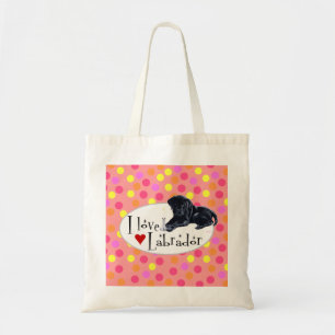 Schwarzer Labrador-Welpen-Tupfen Tragetasche