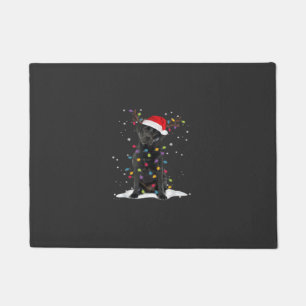 Schwarzer Labrador Xmas Hund Weihnachtsbaum Licht  Fußmatte