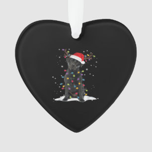 Schwarzer Labrador Xmas Hund Weihnachtsbaum Licht  Ornament
