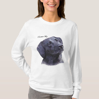 Schwarzer LabradorHoodie, meine i-Liebe (Hund) T-Shirt