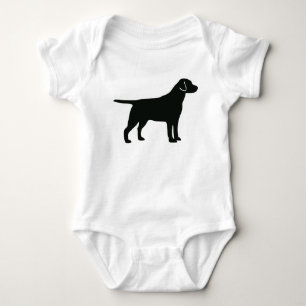 Schwarzer Labradors Hund Baby Strampler