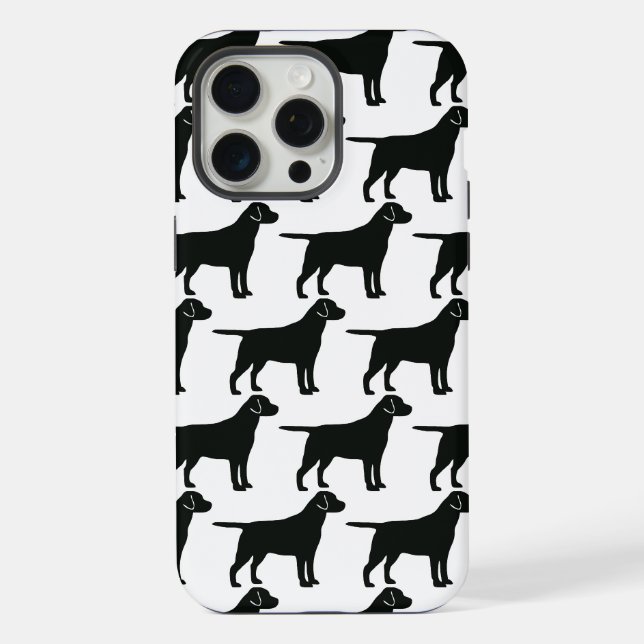 Schwarzer Labradors Hund iPhone Hülle (Rückseite)