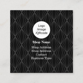 Schwarzer Laden der Modernen Geometrie Quadratische Visitenkarte
