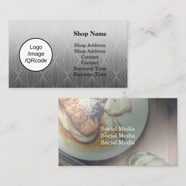 Schwarzer Laden der Modernen Geometrie Visitenkarte (Vorne/Hinten)