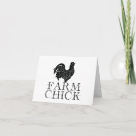 Schwarzer Landstreicher mit Rooster BLANK Karte