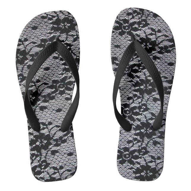 Schwarzer Lauf Flip Flops (Fußbett)