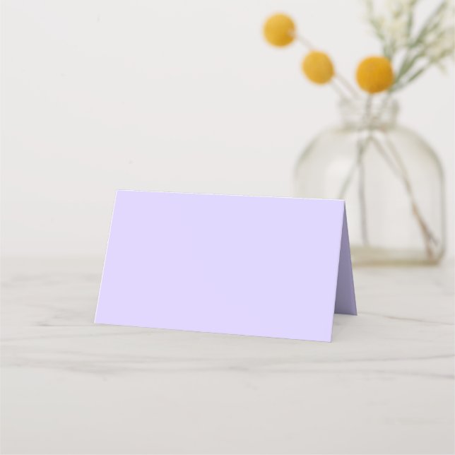 Schwarzer Lavendel mit fester Farbe Platzkarte (Vorderseite)