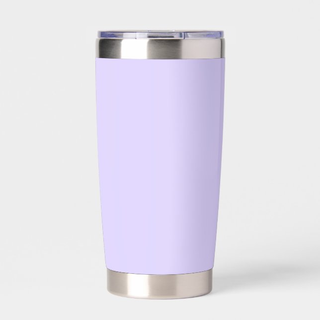 Schwarzer Lavendel mit fester Farbe Thermobecher (Vorderseite)