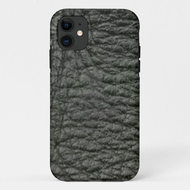 Schwarzer Ledereffekt Case-Mate iPhone Hülle (Rückseite)