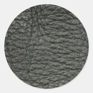 Schwarzer Ledereffekt Runder Aufkleber