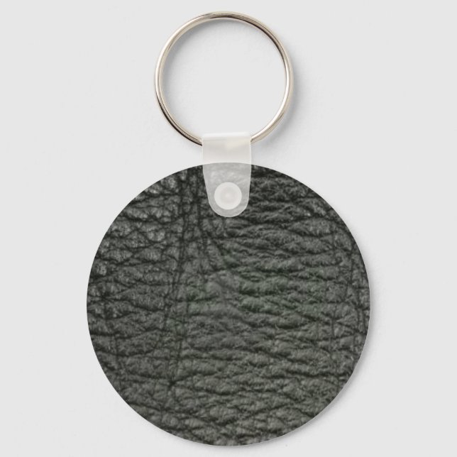 Schwarzer Ledereffekt Schlüsselanhänger (Vorderseite)