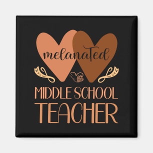 Schwarzer Lehrer an der Mittelschule Schwarze Gesc Magnet