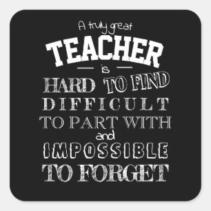 Schwarzer Lehrer Vielen Dank für Ihr Dankeschön Sc Quadratischer Aufkleber