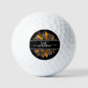 Schwarzer Leopard-Flecken Sonnenblumenname Monogra Golfball